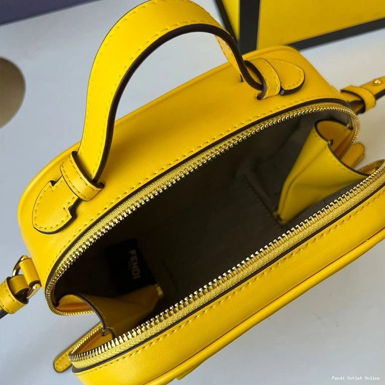 Affordable In Camera Yellow O'Lock Mini Calf Leather Fendi Case 0709